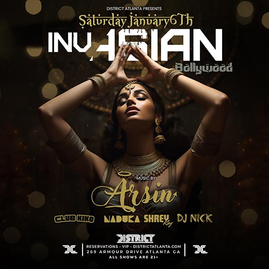 Invaisian • Bollywood Edition • Saturday, January 6th