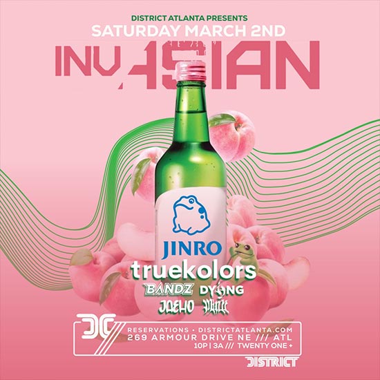 InvAsian + Jinro • Saturday, March 2nd