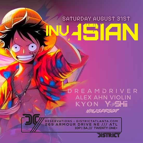 InvAsian: Dragon Con Afterparty • Saturday, August 31st