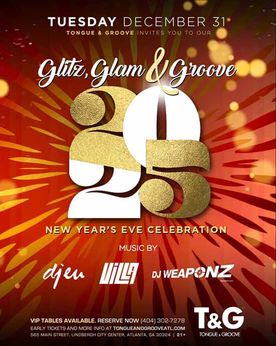 Glitz, Glam & Groove NYE • Tuesday, December 31st